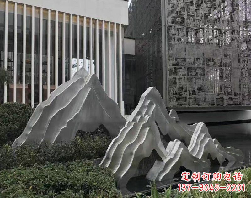 泰安不锈钢公园小区精美的假山雕塑
