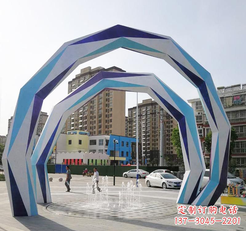 泰安不锈钢拱门雕塑令人惊叹的艺术品
