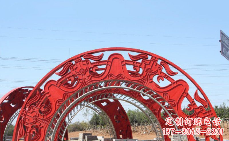 泰安不锈钢拱门雕塑美丽的艺术精品
