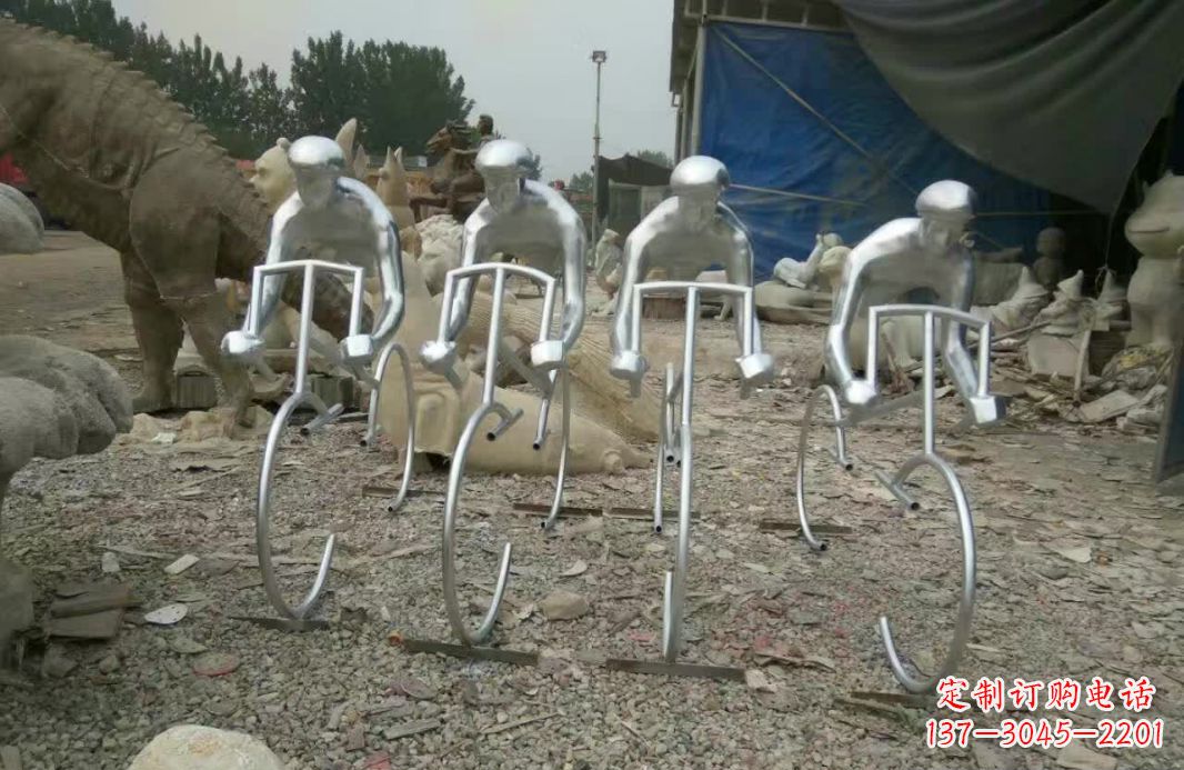 泰安不锈钢自行车雕塑——美丽的自行车文化精神