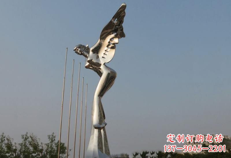 泰安不锈钢天使雕塑精美而优雅