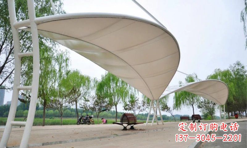 泰安不锈钢树叶形遮阳棚雕塑