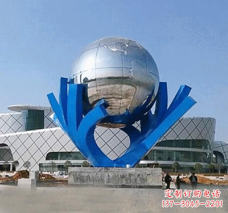泰安不锈钢地球雕塑缔造绿色家园