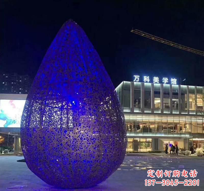 泰安不锈钢水滴雕塑-自然之美