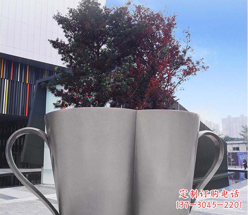 泰安不锈钢花盆雕塑美观耐用