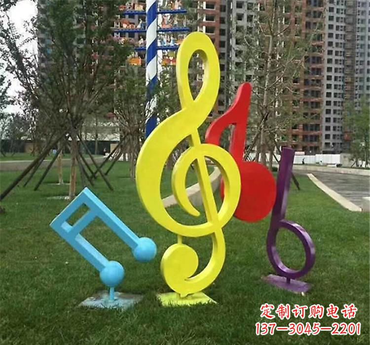 泰安不锈钢音符雕塑音乐的流动之美