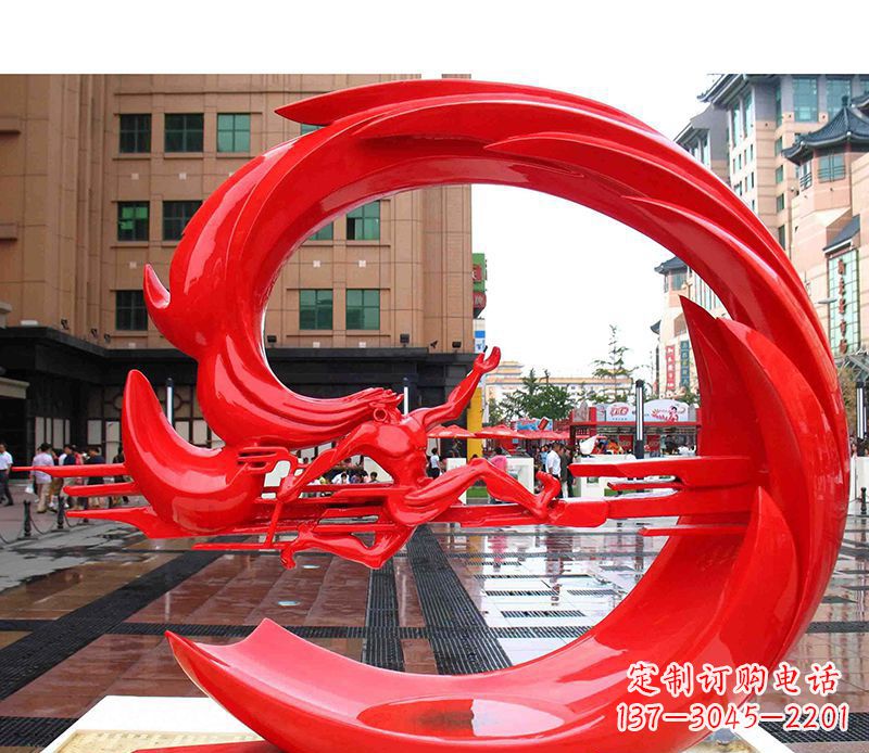 泰安精美的不锈钢圆环雕塑