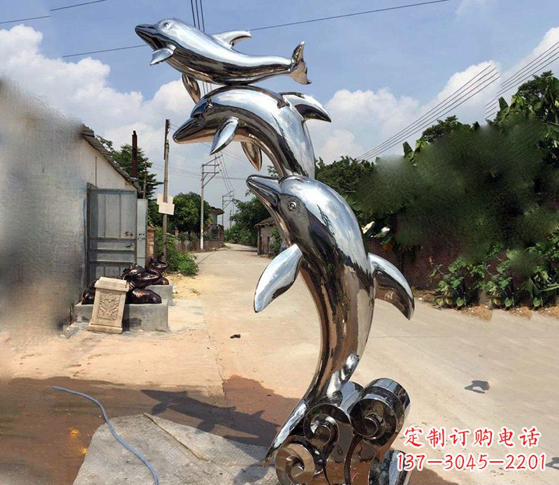 泰安不锈钢海豚雕塑艺术的浪漫