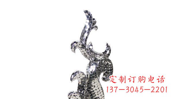 泰安不锈钢海豚抽象雕塑