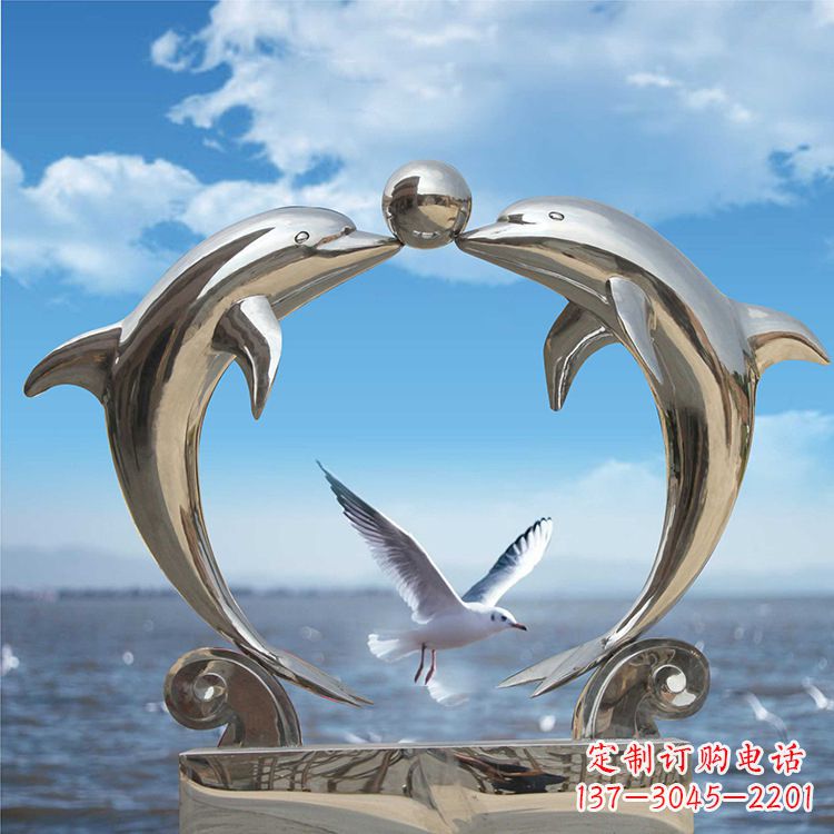 泰安不锈钢海豚雕塑精美的海洋之美