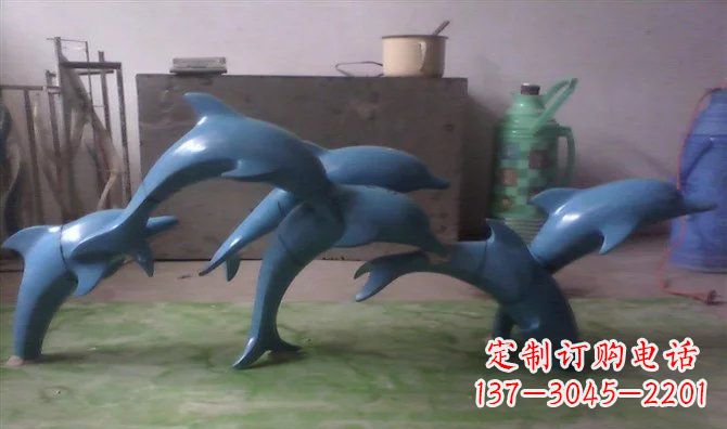 泰安不锈钢海豚雕塑精致的艺术品