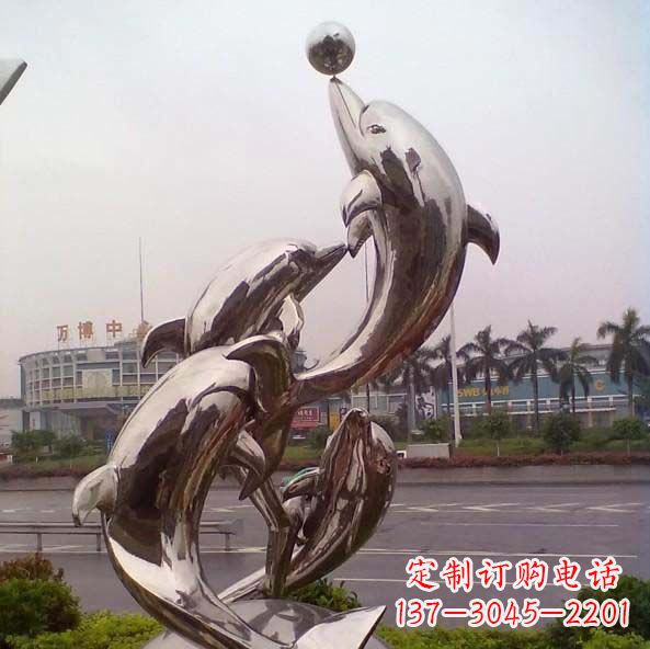 泰安不锈钢海豚雕塑艺术之美
