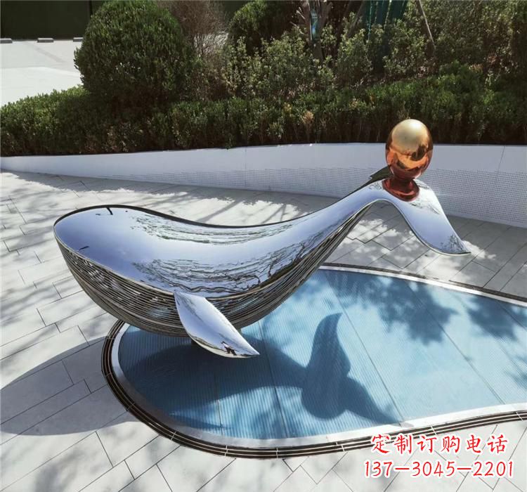 泰安不锈钢海豚精美的雕塑作品
