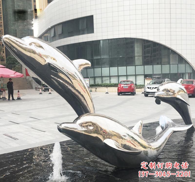 泰安不锈钢海豚雕塑艺术与美的结合
