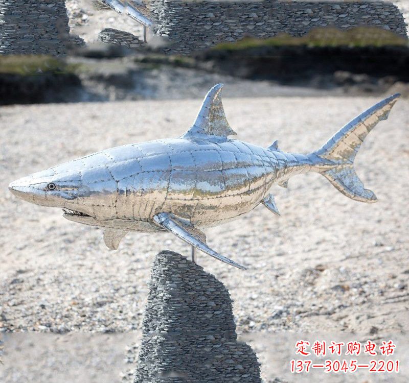 泰安不锈钢海洋公园鲨鱼雕塑