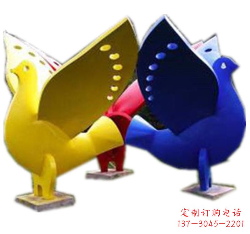 泰安不锈钢制作的和平鸽雕塑