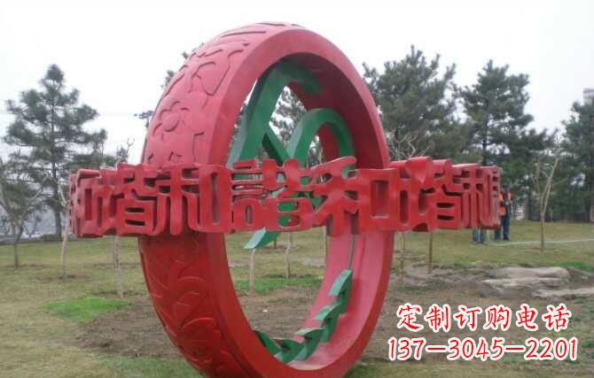 泰安不锈钢谐圆环雕塑精致美观