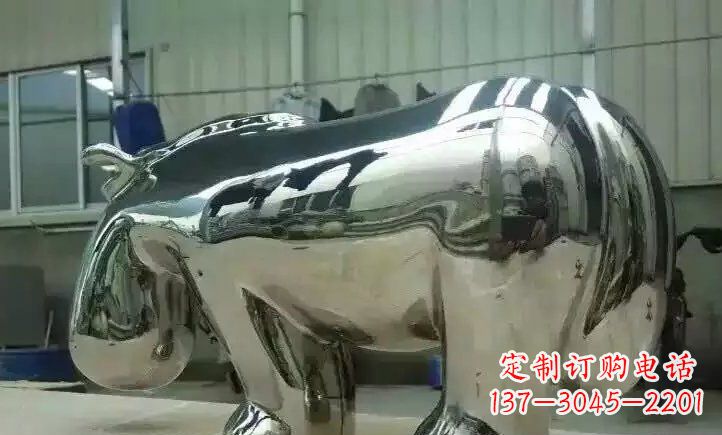 泰安不锈钢河马雕塑一种新颖的艺术形式