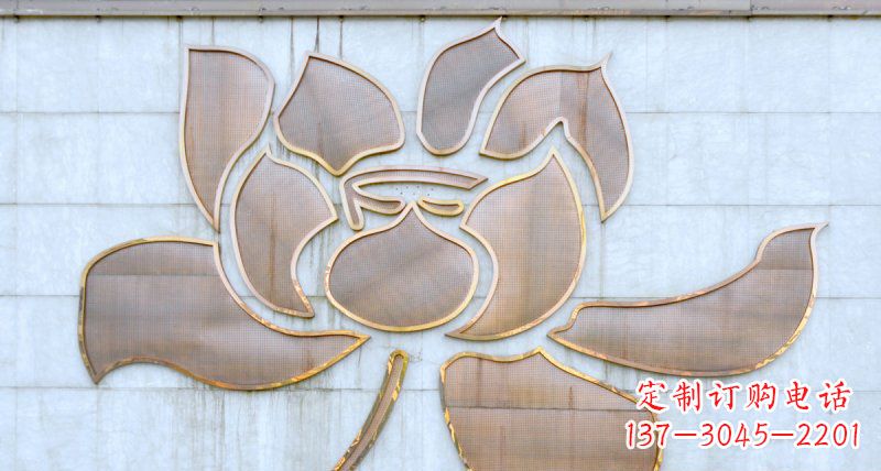 泰安不锈钢荷花雕塑精致而富有意象