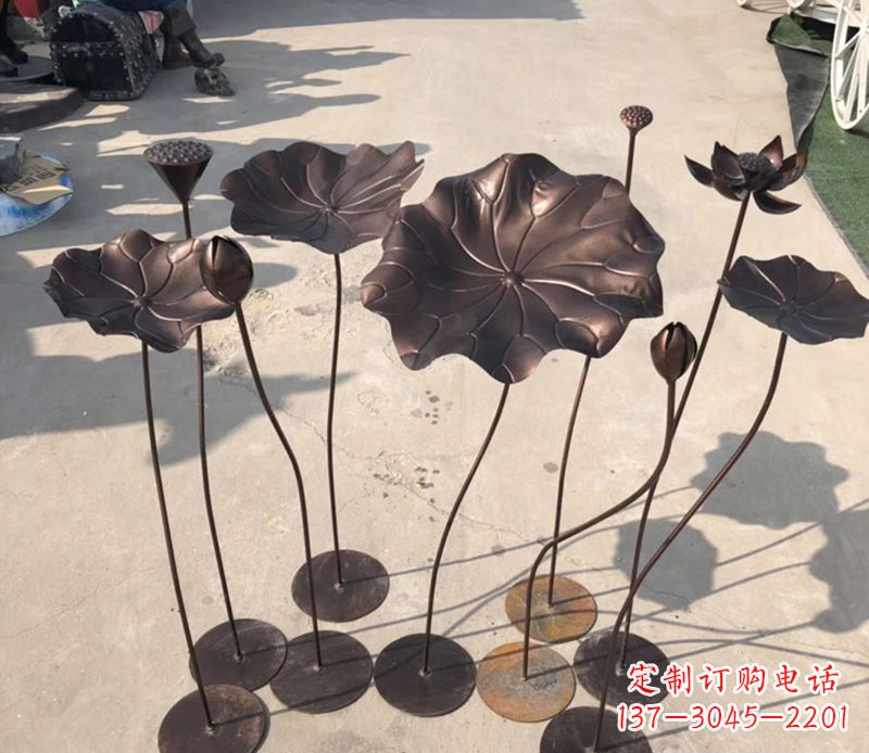 泰安不锈钢荷花雕塑传承传统文化