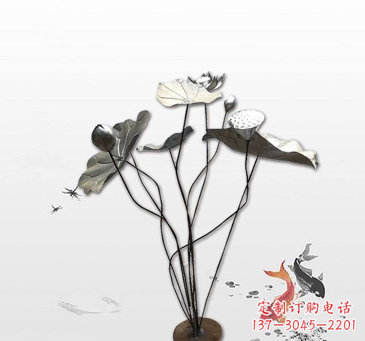 泰安不锈钢荷叶雕塑艺术的精美结合