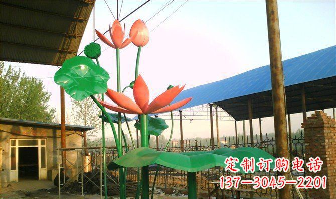 泰安不锈钢荷叶雕塑精美而优雅