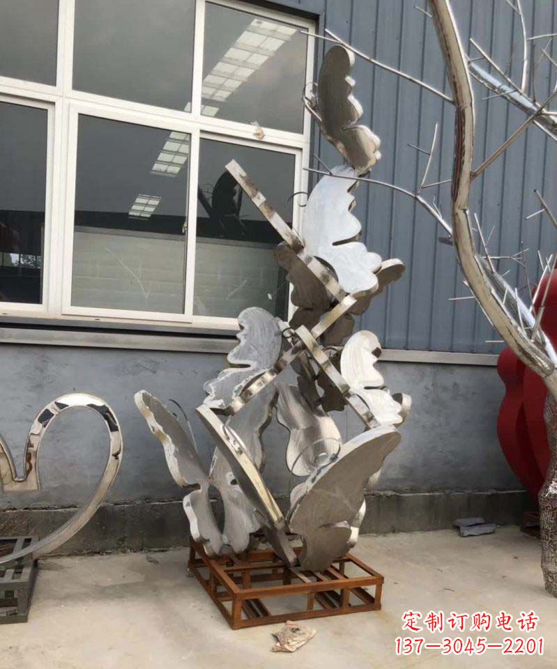 泰安蝴蝶之舞不锈钢雕塑精美绝伦