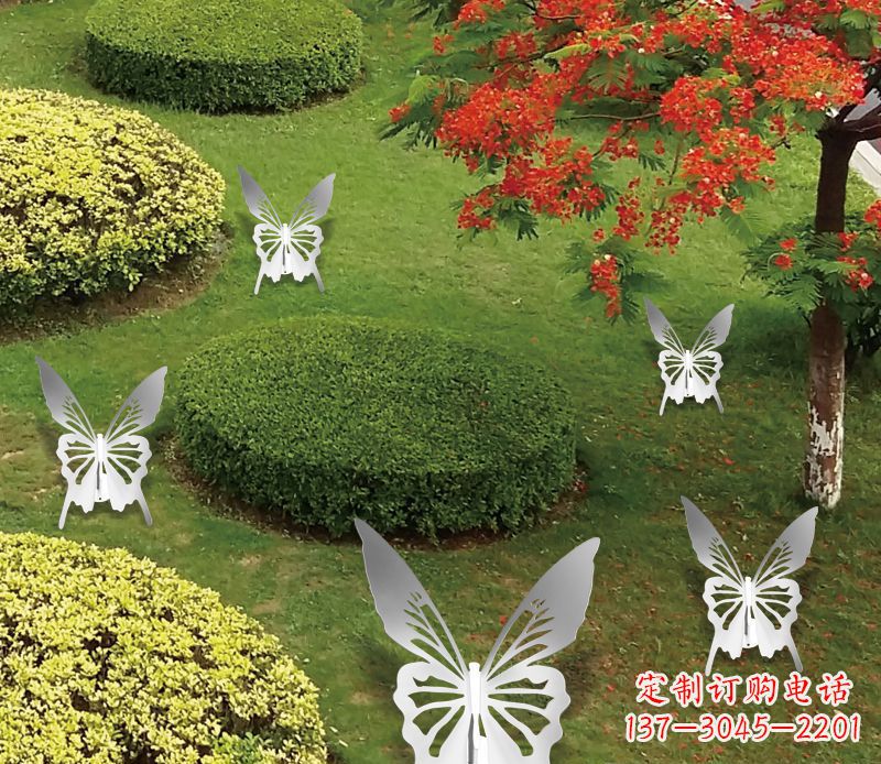 泰安灵动飞舞不锈钢蝴蝶雕塑