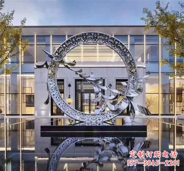 泰安大雁飞翔,不锈钢户外雕塑雍容陈列