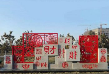 泰安不锈钢福禄寿雕塑象征着美好生活