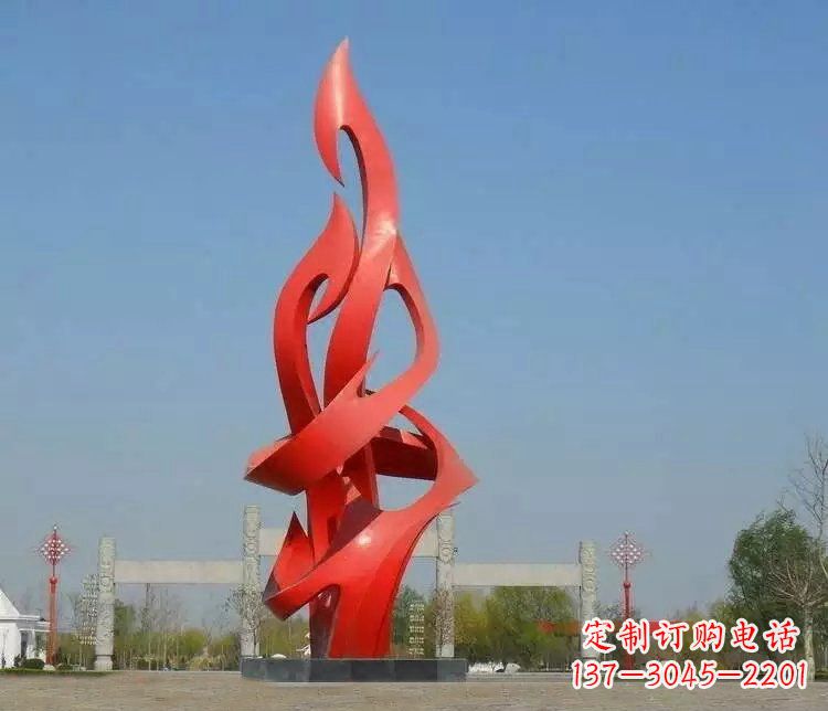 泰安火苗雕塑点缀城市景观
