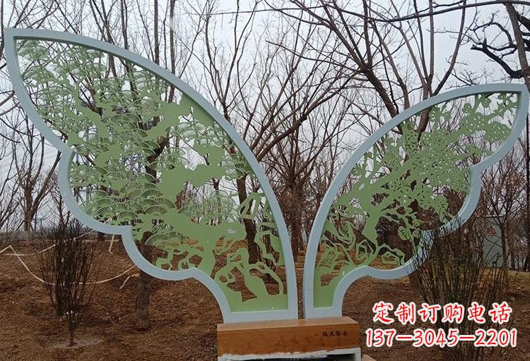 泰安不锈钢剪纸蝴蝶翅膀雕塑