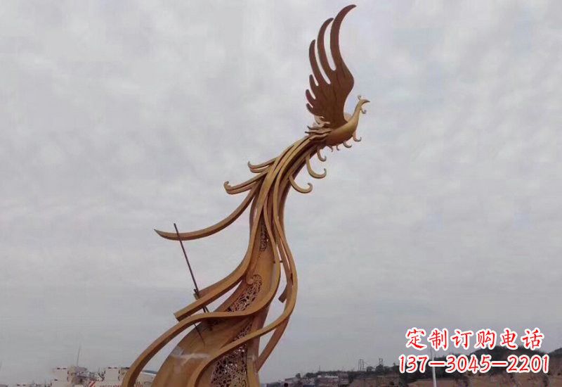泰安不锈钢凤凰雕塑精致美观