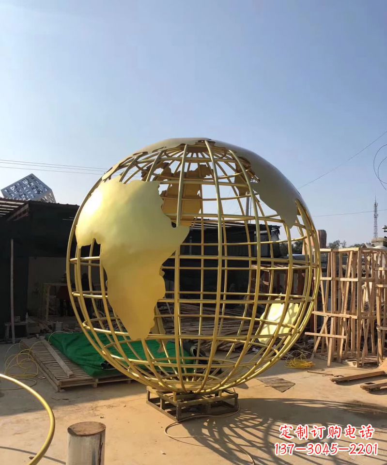 泰安不锈钢金属地球仪雕塑一种视觉美学的精美艺术