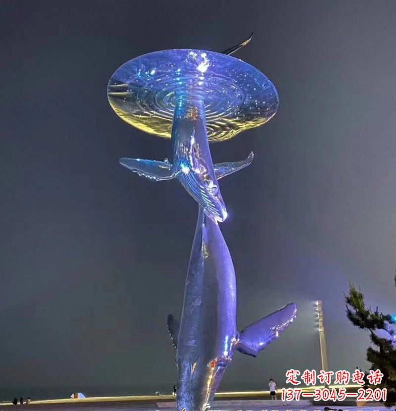 泰安不锈钢鲸鱼雕塑——传承着海洋的精灵魅力