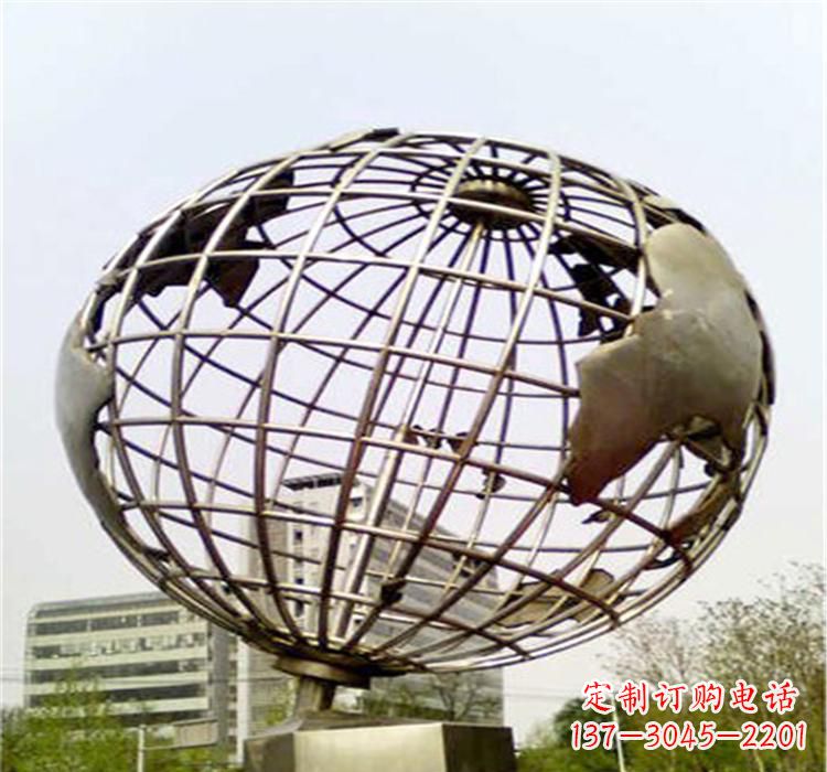 泰安不锈钢景观地球仪雕塑