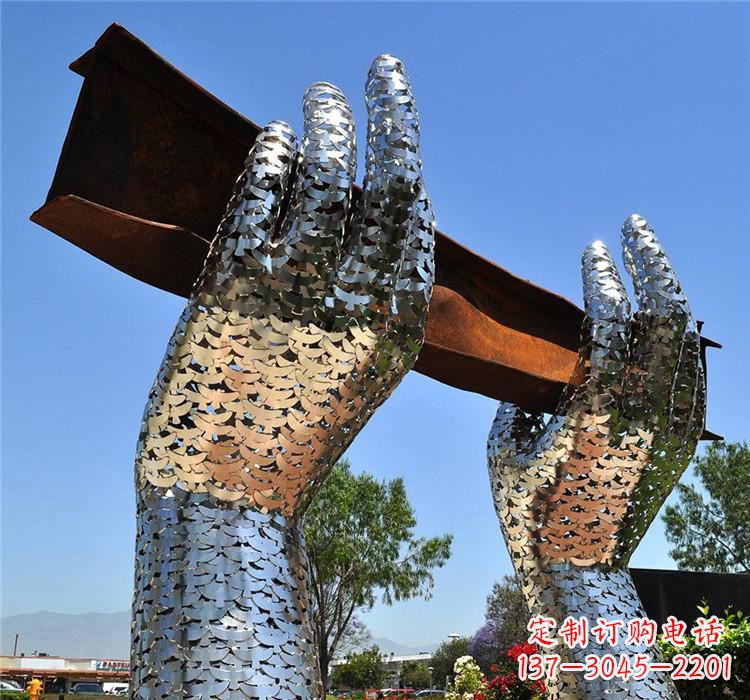 泰安不锈钢拱门雕塑精美绝伦