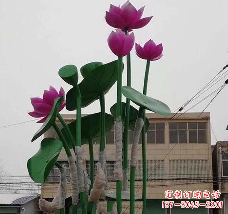 泰安不锈钢荷花雕塑——精美绝伦