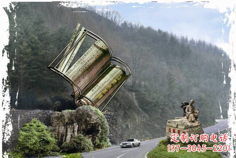 泰安神农本草经竹简雕塑——传承中华文化精髓