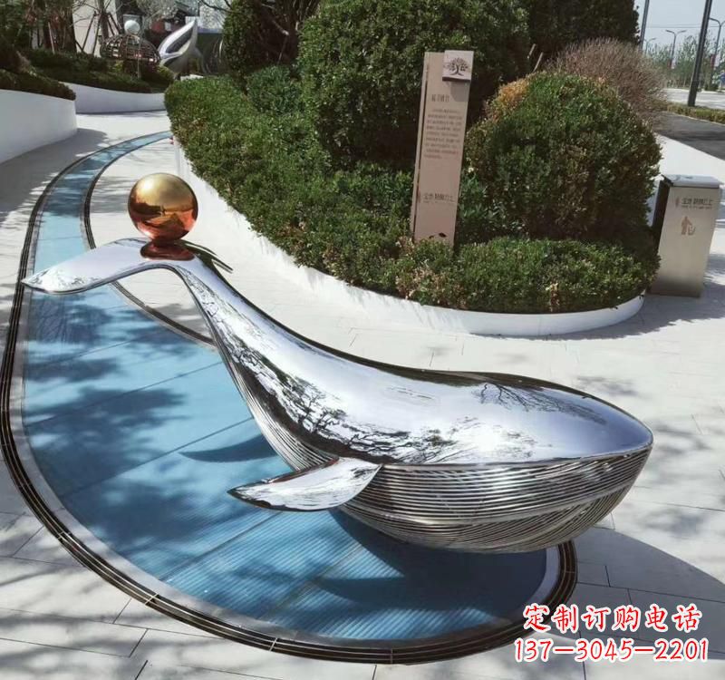 泰安精美不锈钢海豚雕塑