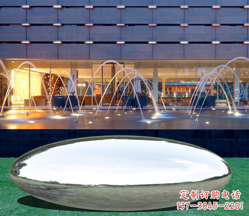 泰安不锈钢镜面鹅卵石雕塑
