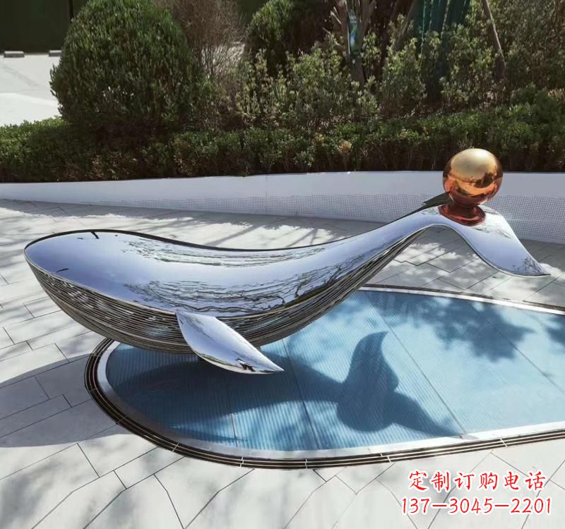 泰安不锈钢海豚雕塑精美而优雅