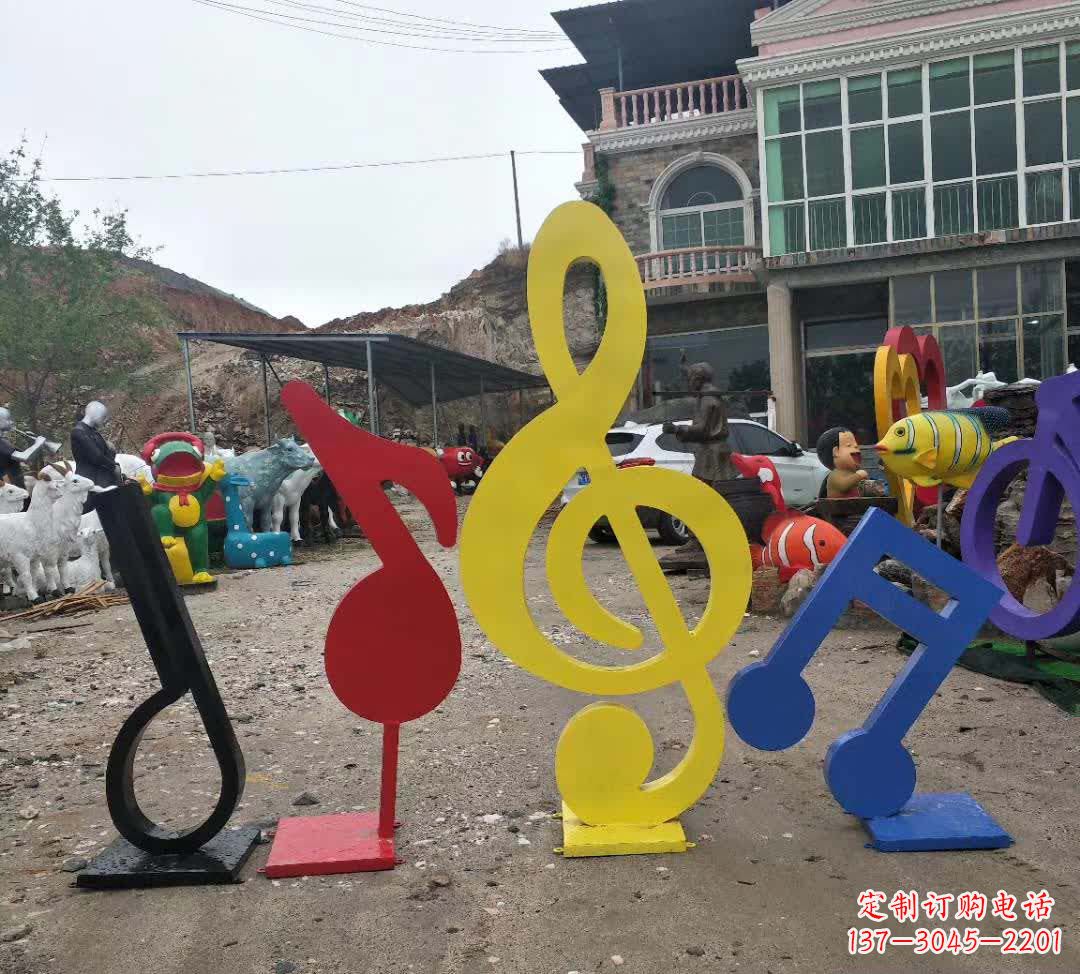泰安不锈钢烤漆音符雕塑