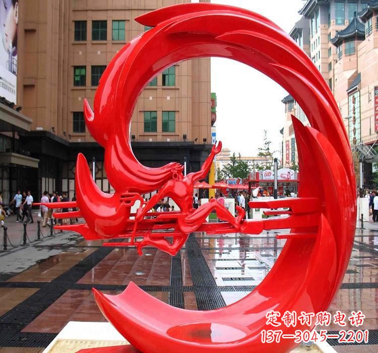 泰安夸父雕塑一种不锈钢的艺术