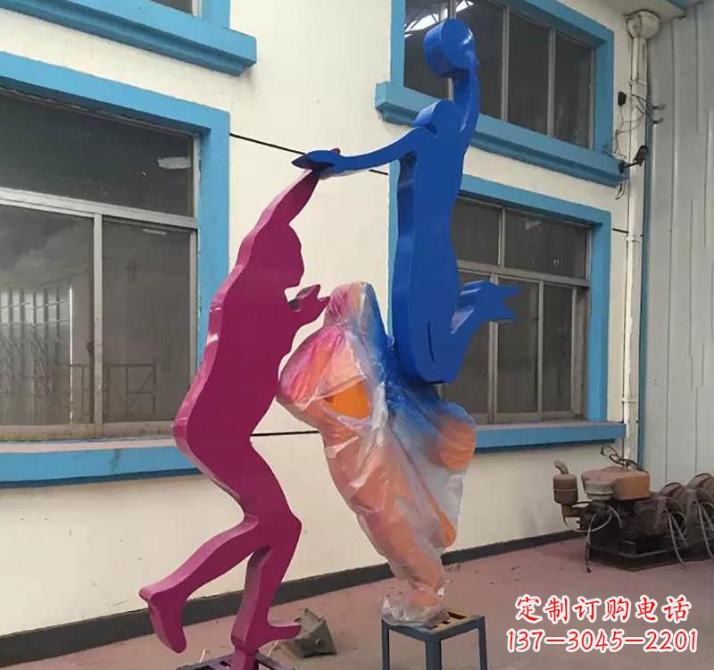 泰安不锈钢篮球运动员雕塑纪念篮球运动传奇