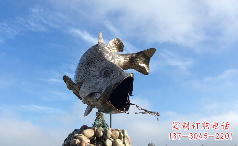 泰安不锈钢鲤鱼雕塑传承中国传统文化