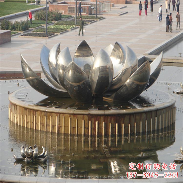 泰安不锈钢莲花喷泉——艺术与美的完美结合