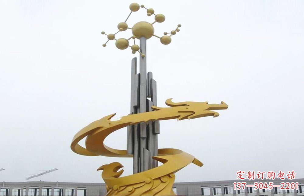 泰安龙雕塑——点缀不锈钢城市景观