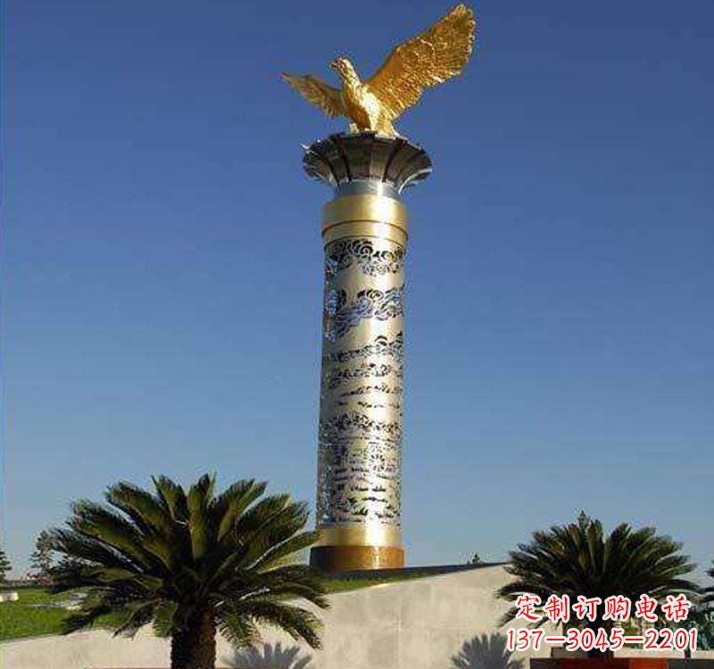 泰安不锈钢龙柱雕塑把神秘的传统融入现代