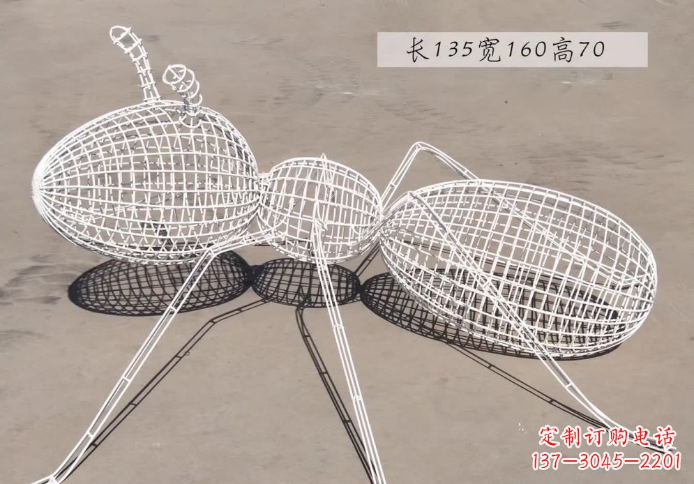 泰安不锈钢镂空蚂蚁雕塑艺术精美的象征
